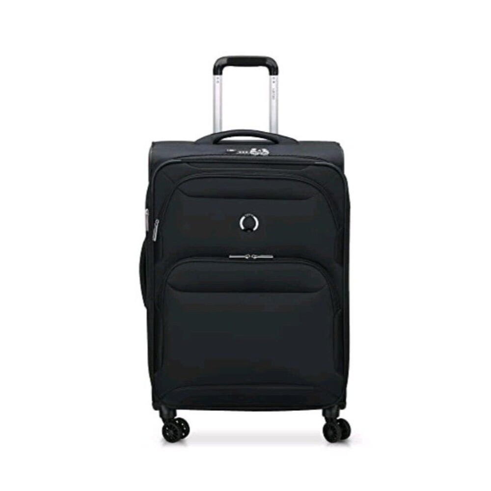DELSEY Paris Sky Max 2.0 Softside Expandable Luggage with Spinner Wheels, BLACK